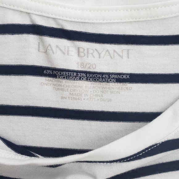 ***Lane Bryant women’s Short Sleeve Striped T-Shirt, size 18/20*** - Picture 3 of 7
